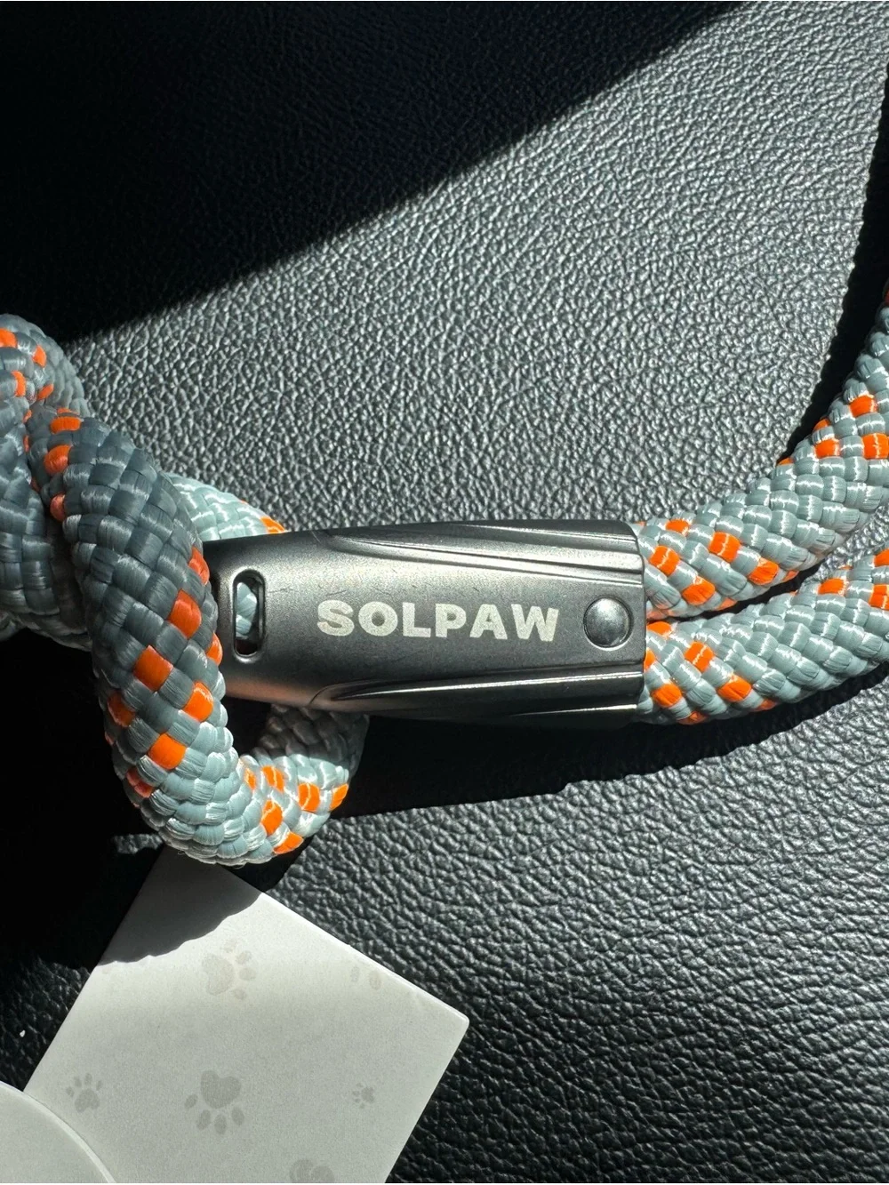 Gray & Orange Reflective Dog Leash and Collar Set for Men Accessories Size: L